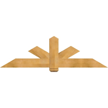 Ekena Millwork Kennewick Rough Sawn Timber Gable Bracket, Western Red Cedar, 72"W x 21"H x 4"D x 6"F, 7/12 Pitch GBW072X21X0406KEN00RWR